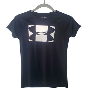 Girls Under Armour Big Logo Short Sleeve Shirt